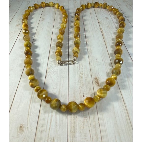 Jay King DTR Necklace 925 Tiger’s Eye Beaded Southwestern Signed - Picture 4 of 7